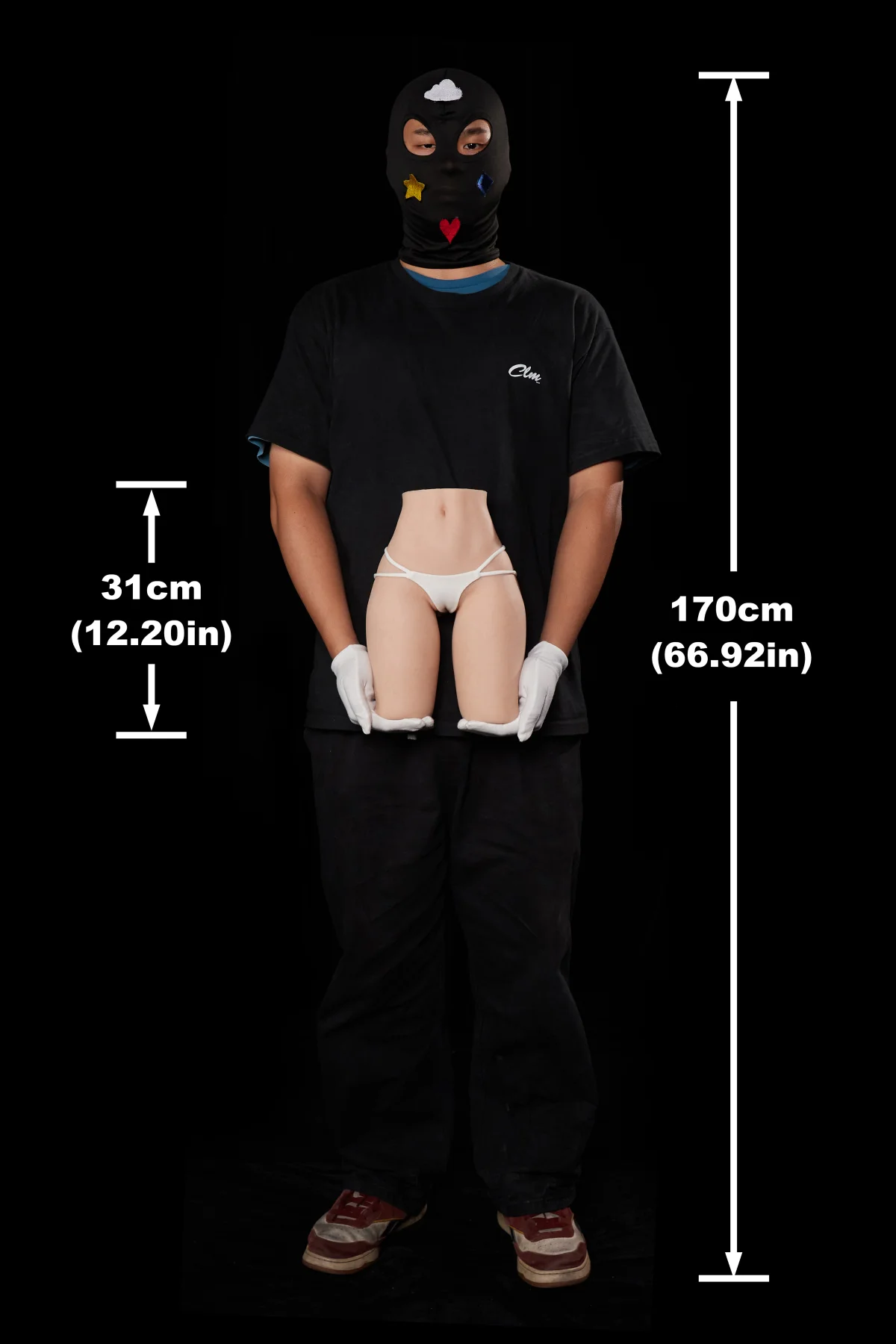 31cm (1ft0) Silicone Sex Doll Butt PW-L31